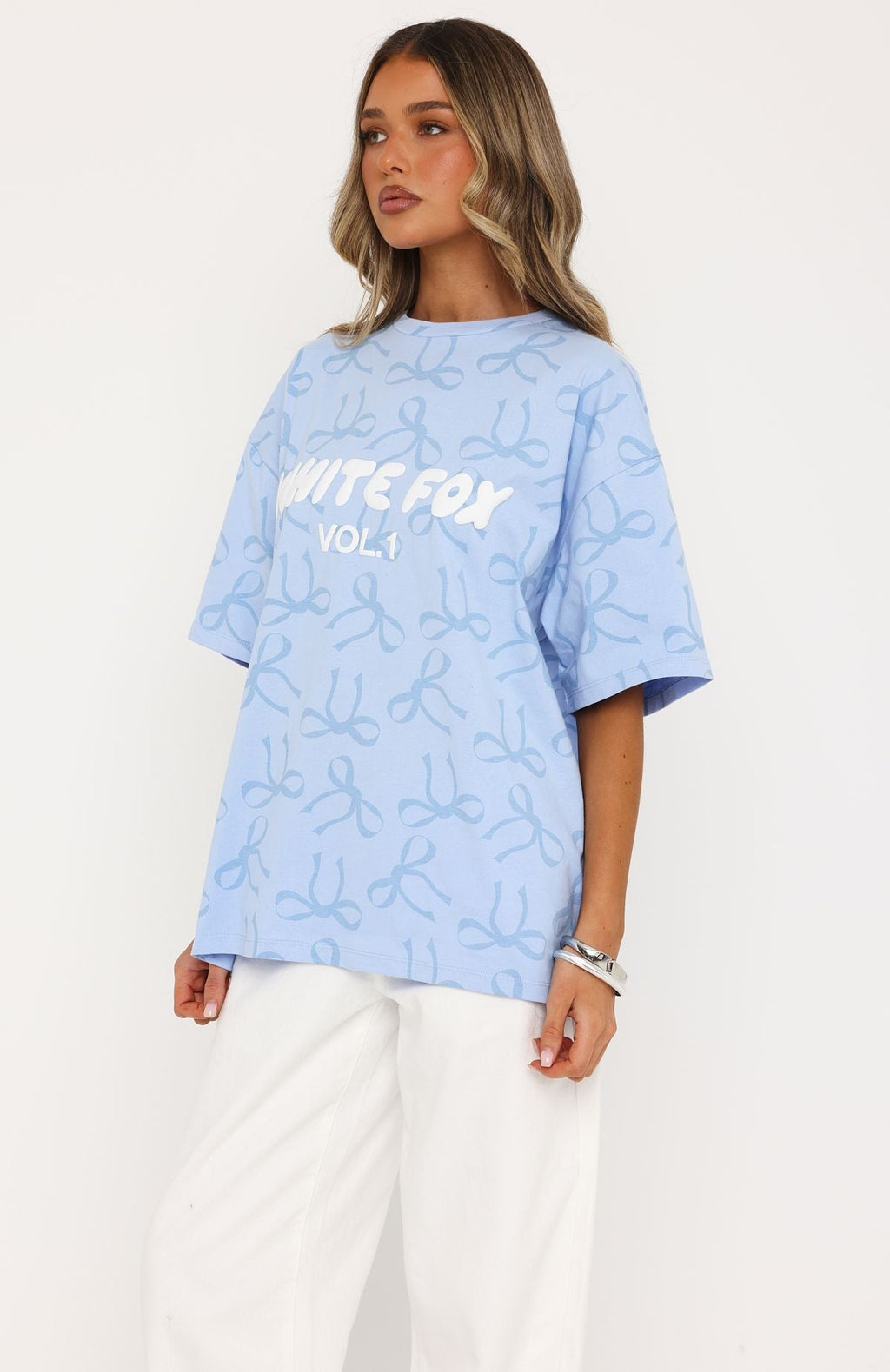 Vol. 1 Oversized Tee Blue Bow