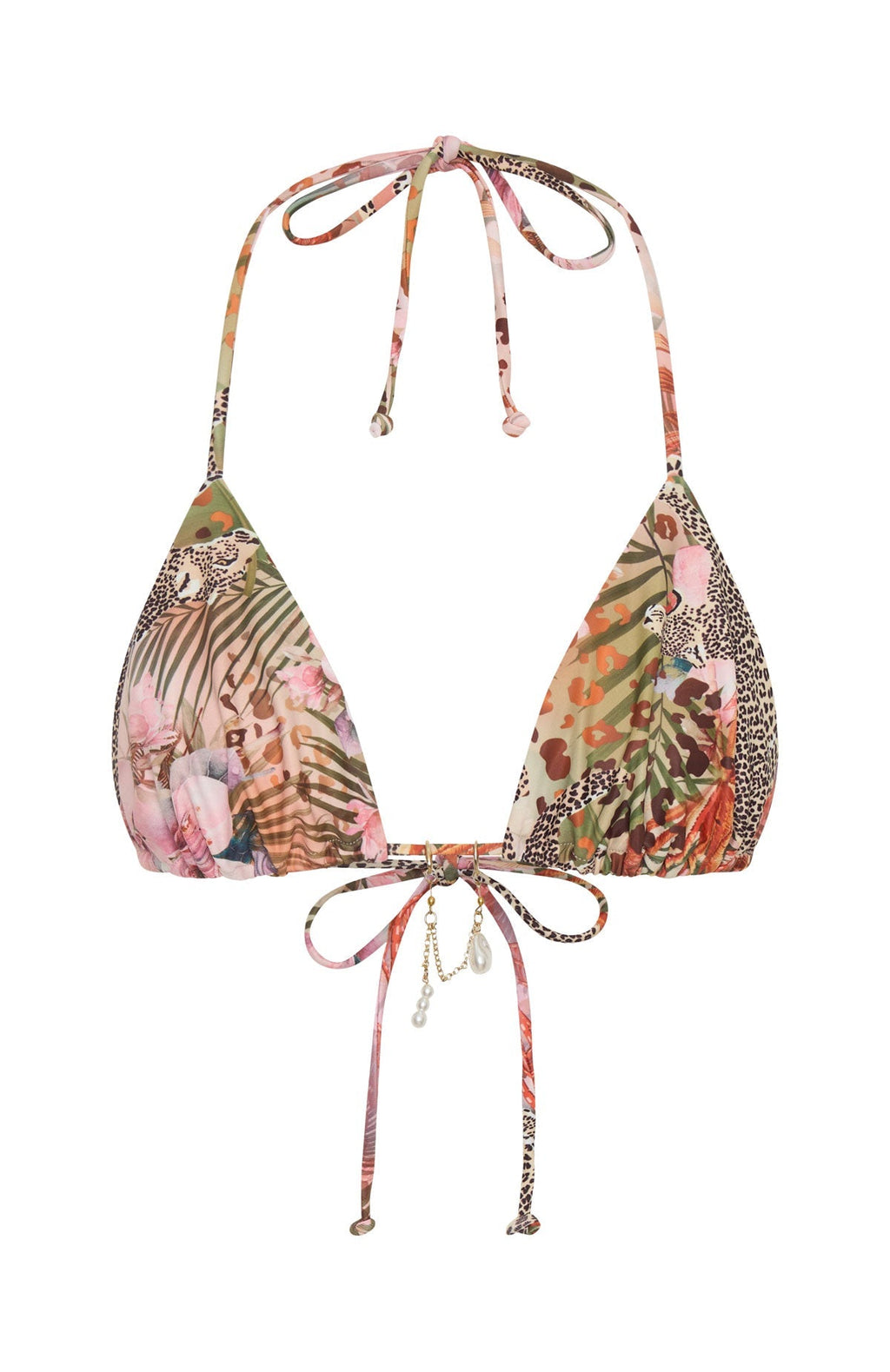 Opal Shore Bikini Top Feline Flora
